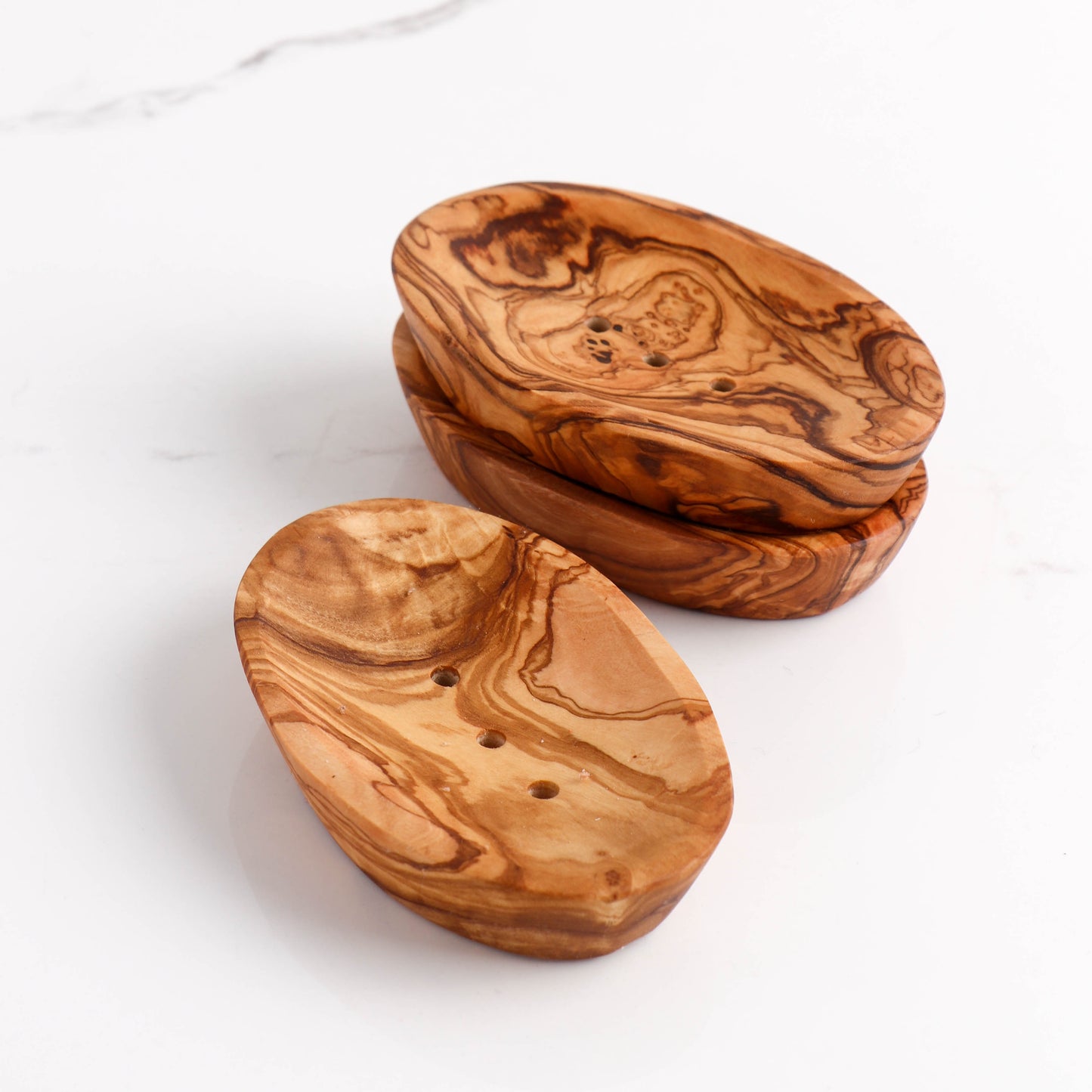 Handmade Olive Wood Soap Dish, Oval